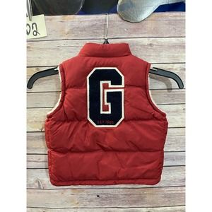 Baby Gap 18-24 Months Red Sherpa Lined Vest Jacket Full Zip